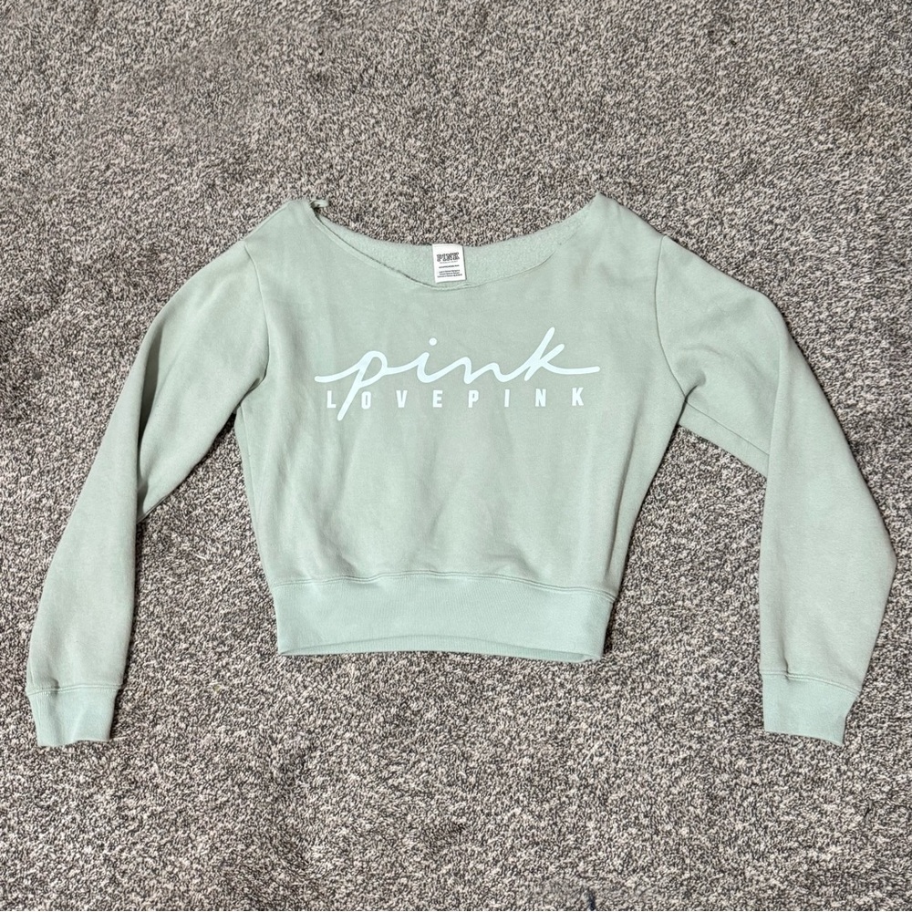 PINK Victoria's Secret Mint Green Sweatshirt